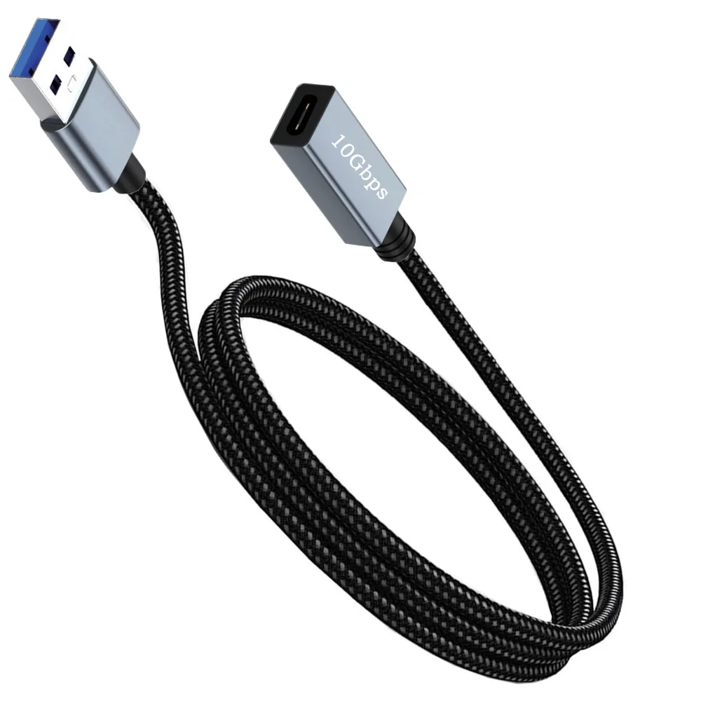 Double Sided 10Gbps Data Strip Chip USB 3.2 Connection Cable, Type-C Female Adapter Cable Gen2 1M Cable Length