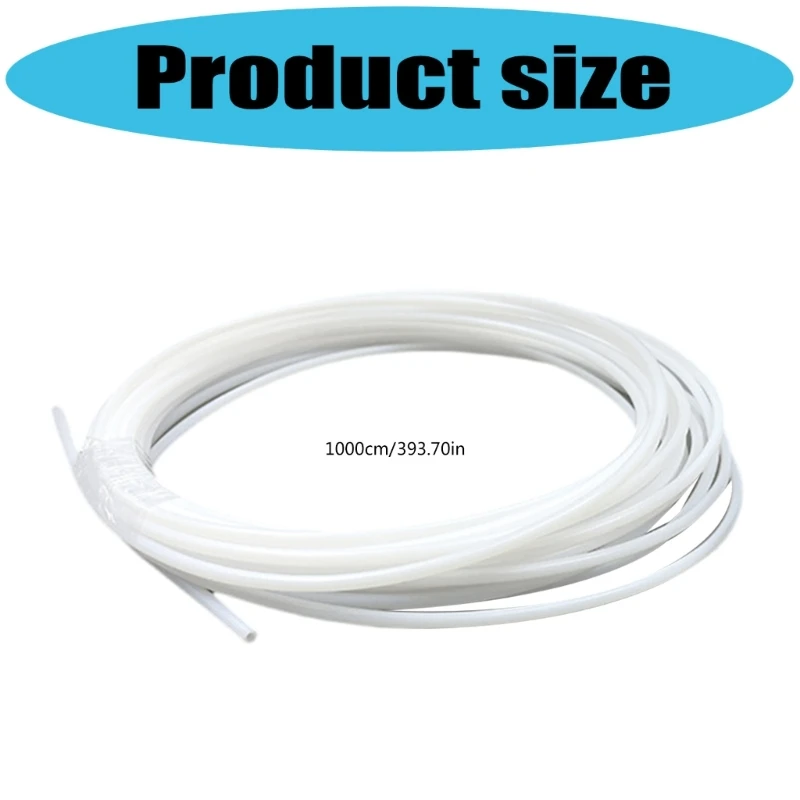 10m PTFE Filaments Guide Tube With Clip High Temp Resistant Flexible PTFE Hose For 3D Printing Accessories