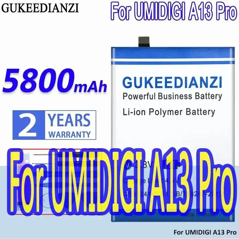 

Высокопроизводительный высокоэффективный аккумулятор для мобильного телефона емкостью 5800 мАч для Umidigi Umi A13 Pro A13S
