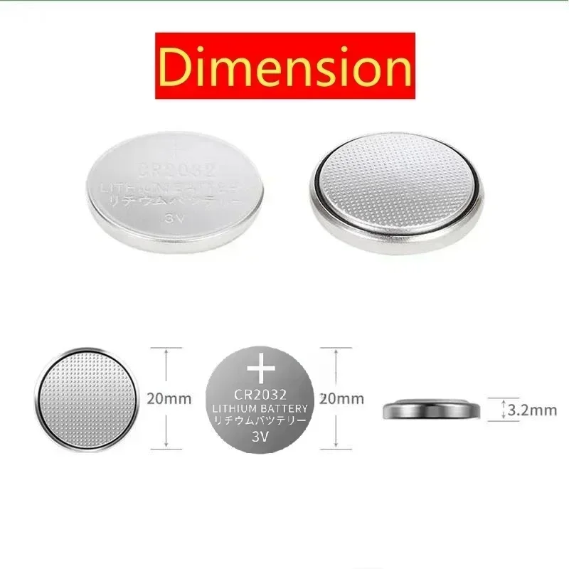 Original 5-100pcs CR2032 DL2032 BR2032 5004LC Cr 2032 3V Lithium Battery Button Cell for Watch Toys Car Key Watch Batteries