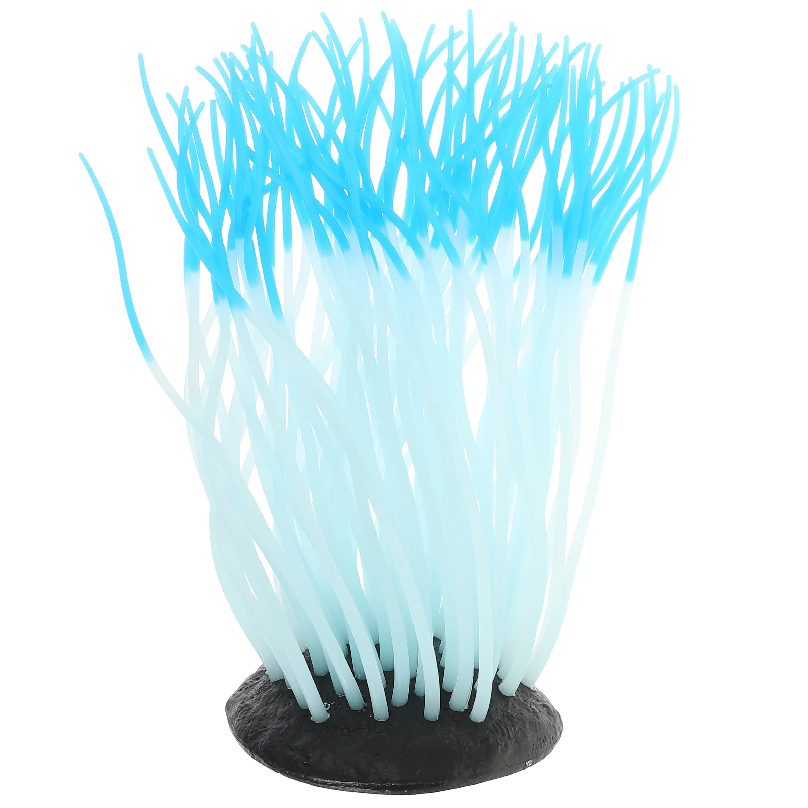 

Fall Decor Glow Anemone Fish Tank Landscape Aquarium Sea Adorn Ocean Lifelike Silicone Craft Decoration Blue Statue