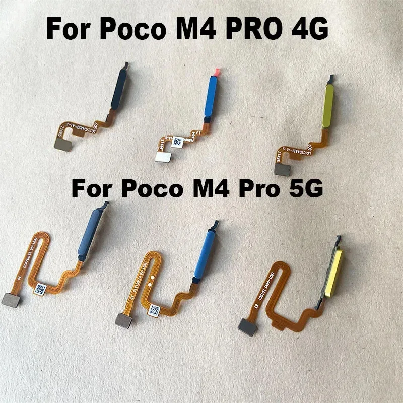 

For Xiaomi Poco M4 pro fingerprint sensor home button menu Touch ID scanner ribbon connector flex cable 4G 5G global