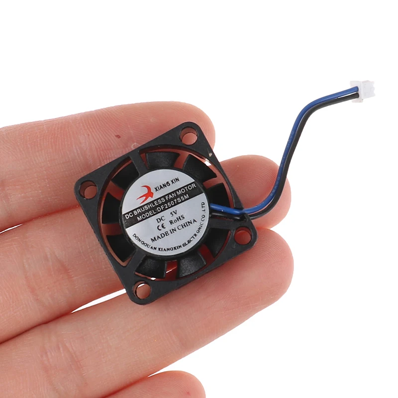 1pc Ultra-miniature Brushless Fan Electric DC 5V 6V Mute High Large Air Volume 2507 Mini Micro Tiny Cooling Fan Max Airflow Rate