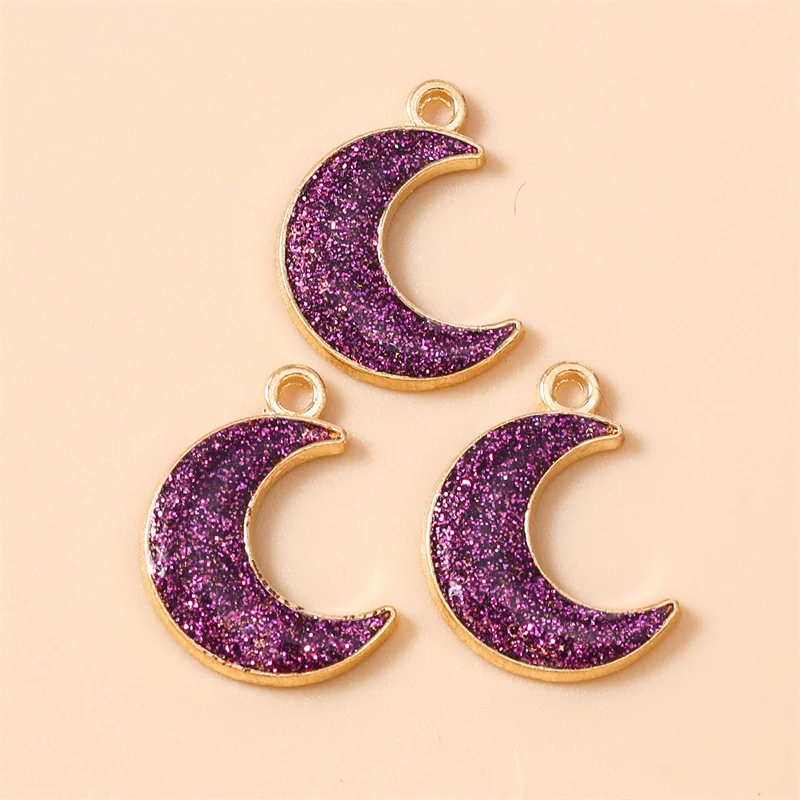 Leslie 10 Stück/Set Emaille-Mond-Stern-Regenbogen-Anhänger für Niedliche Ohrringe, Armbänder, Halsketten, Anhänger, DIY-Schmuckherstellungszubehör – Detail 20