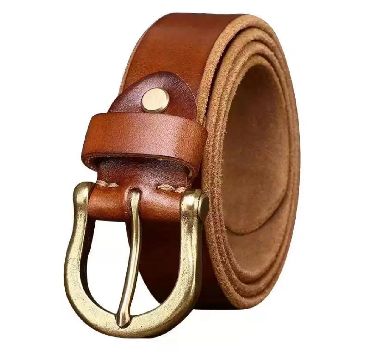 

3.8cm Luxury New Italian Imported Thick First-Layer Cowhide Belt High-Grade Genuine Leather Korean Style Versatile Men's Belt