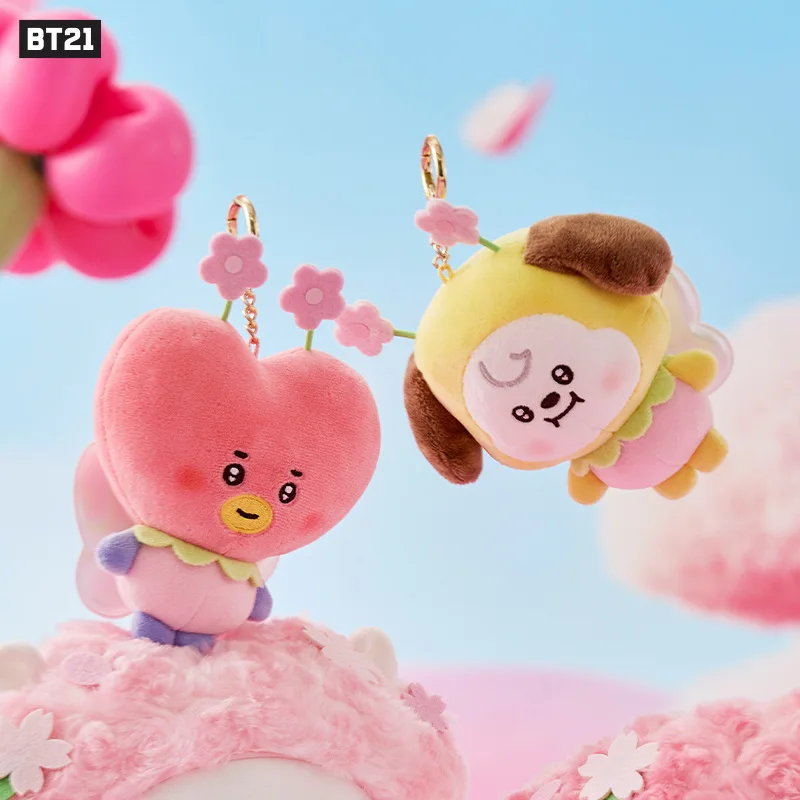 *BT21 Chimmy Cooky Koya Shooky Tata Creative Anime Peripheral Cartoon Keychain Personality Cute Backpack Decorative Doll Pendant image 4