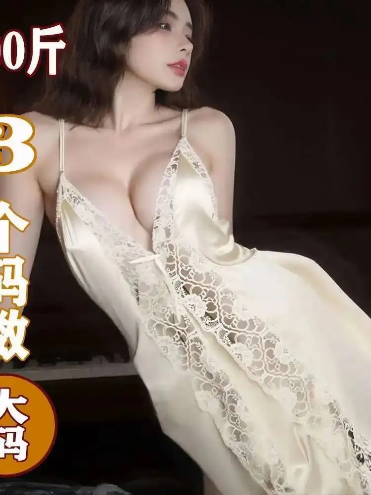 Doppio Formato Sexy Profondo V Sheer Home Sleepwear Cinghia Camicia Da Notte Abito Elegante Carro Armato Mini Vestito 2025 Nuove Donne di Modo Magliette E Camicette ER63