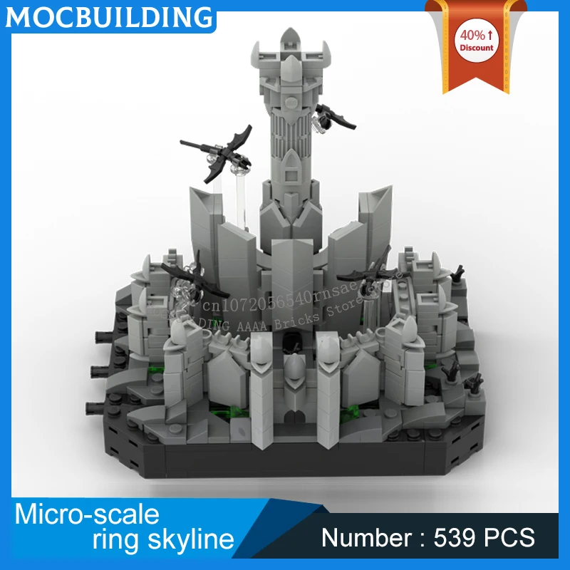 MOC Building Blocks Classic Movie Fortress Scene Micro-scale Skyline Architecture Toys Assemble Bricks Collection Display Gifts
