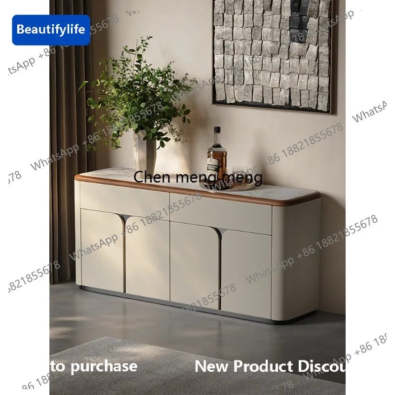 

M183 Italian minimalist dining side cabinet integrated storage cabinet against the wall, living room floor high-end light luxury