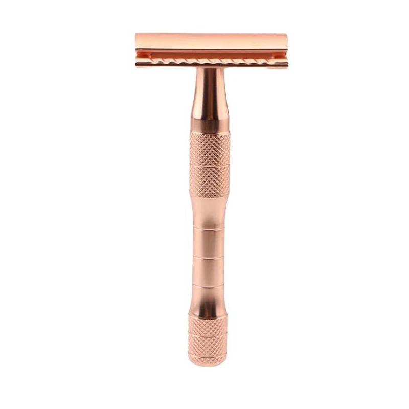 Navalha de segurança de borda dupla para presente de cortador de barba para homens e mulheres, navalha de segurança de metal, navalha ecológica