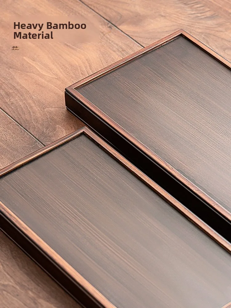 Simple Home Use Bamboo Tea Tray Water Storage pe New Chinese Sle Square Tea Table Dry Puffing Tea Set Tray Traditional Ch...