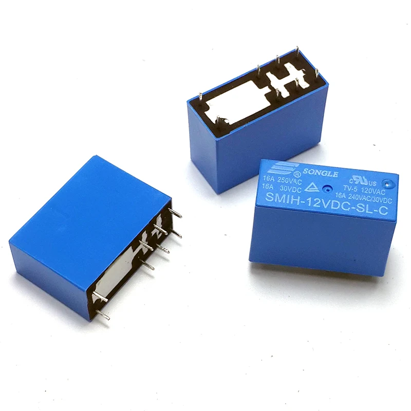 4pcs/lot 16A 8 Pin 5V 9V 12V 24V DC 1NO NC sealed relay  Songle brand 8 feet one group of NO and NC