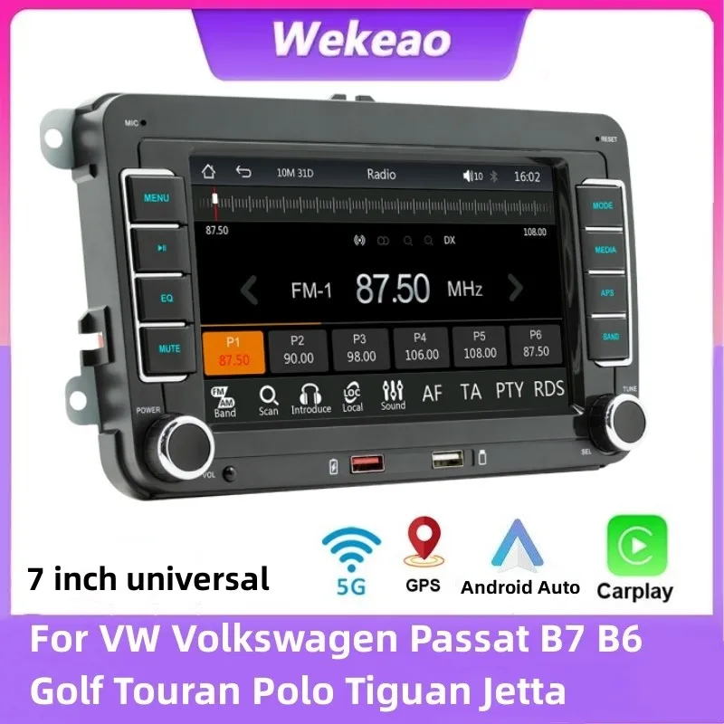 

Автомагнитола 2 Din, Android, мультимедийный плеер для Volkswagen VW Passat B6 B7 CC Tiguan Touran GOLF POLO Jetta Skoda, Авторадио с gps