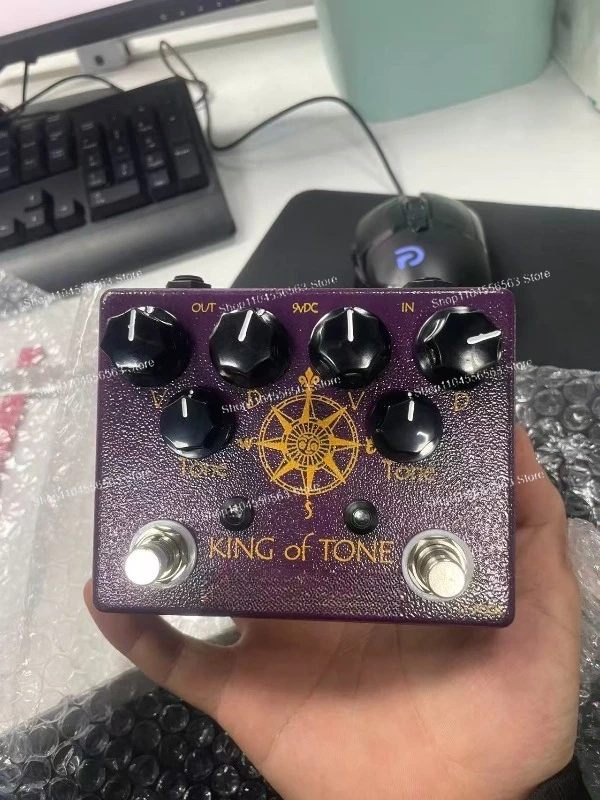 Ly-Rock King of Tone Clone – Dual Overdrive Guitar Pedal, Max Config, High Gain Both Sides