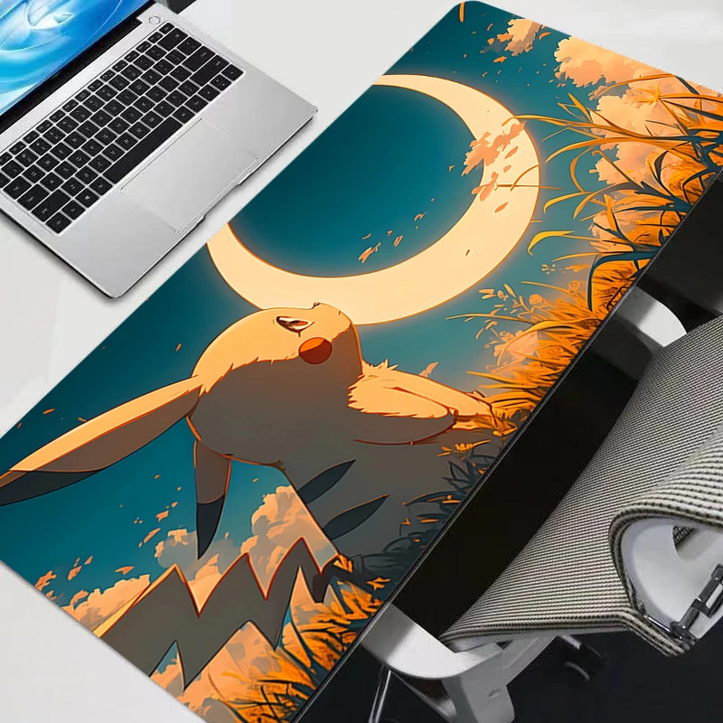 

Коврик для мыши Pokemon Pikachu, большой геймерский коврик XXL для клавиатуры и мыши, настольный коврик, резиновый коврик для мыши, игровой коврик для ноутбука