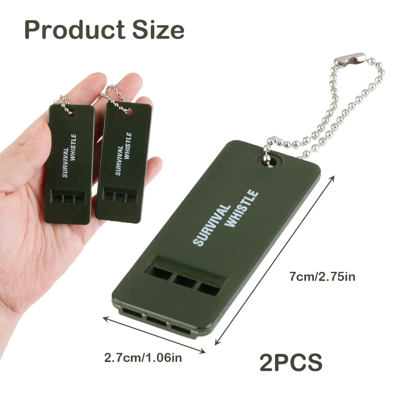 2 قطعة صفارات الطوارئ مع الحبل صافرة السلامة بقاء Shrill بصوت عال انفجار للتخييم التنزه الإنقاذ إشارة البلاستيك #3