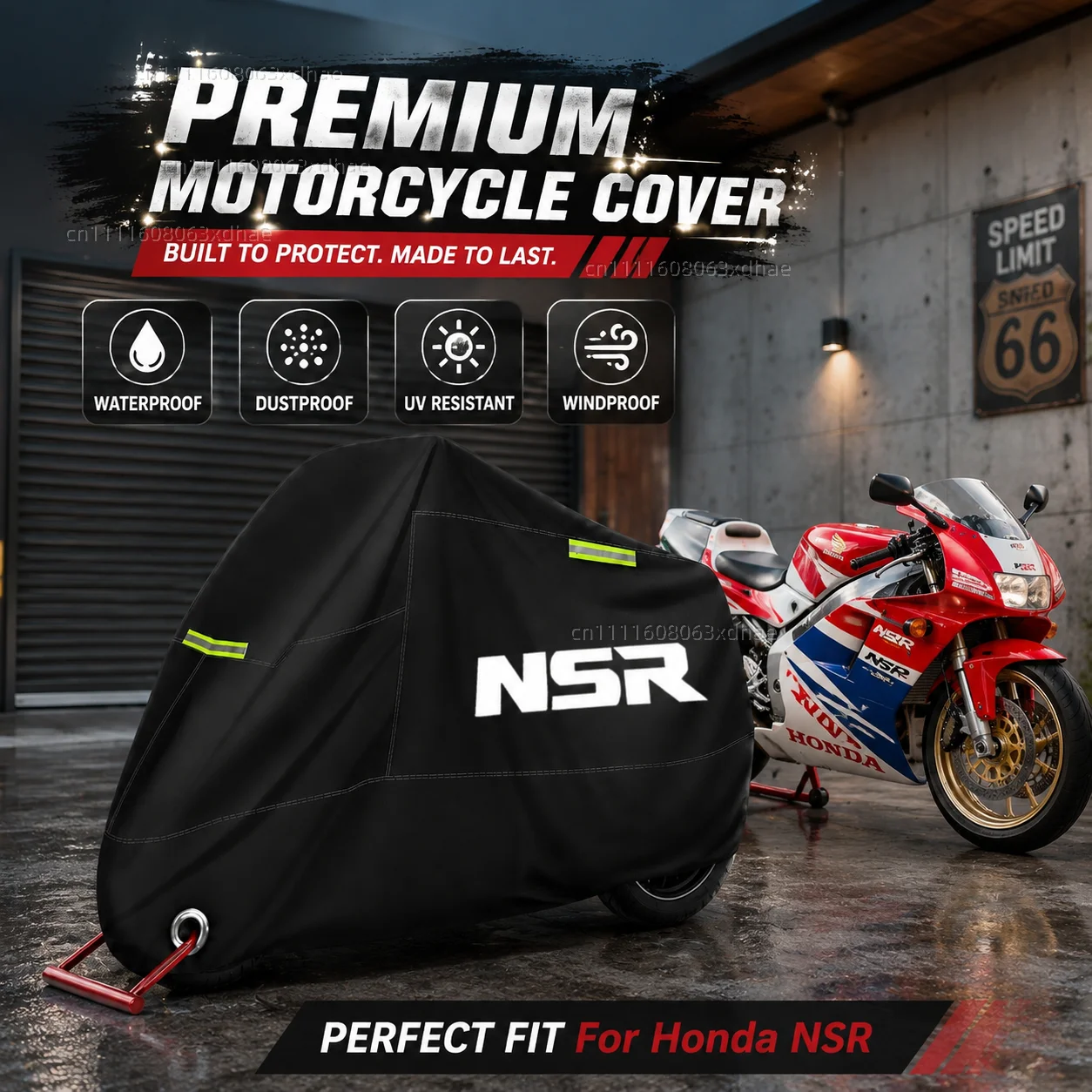 

Premium Motorcycle Cover All Weather Dust Rain UV Protection 190T Oxford Cloth For For Honda NSR125 NSR 125 250 1988 1994 1993