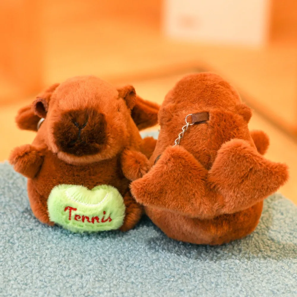 Lindo capibara de peluche con alas tamaño pequeño muñeca de simulación animales de peluche Sudadera con capucha colgante de felpa fiesta de cumpleaños