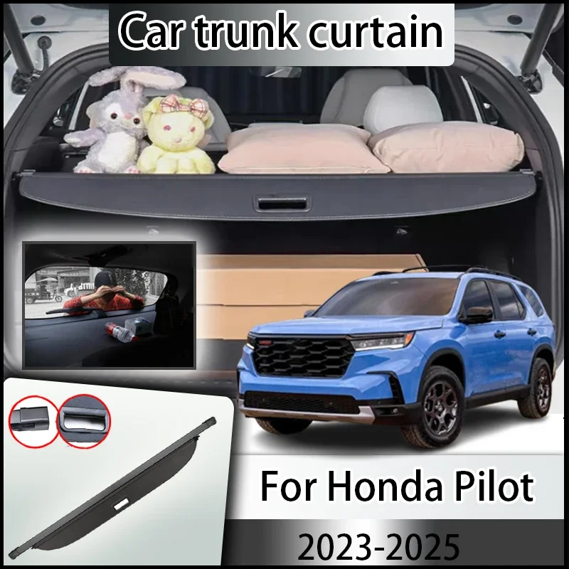 

Car Trunk Cover Curtain For Honda Pilot 2024 Accessories 2025 2023 Rear Boot Covers Retractable Luggage Curtain Cars Accessories