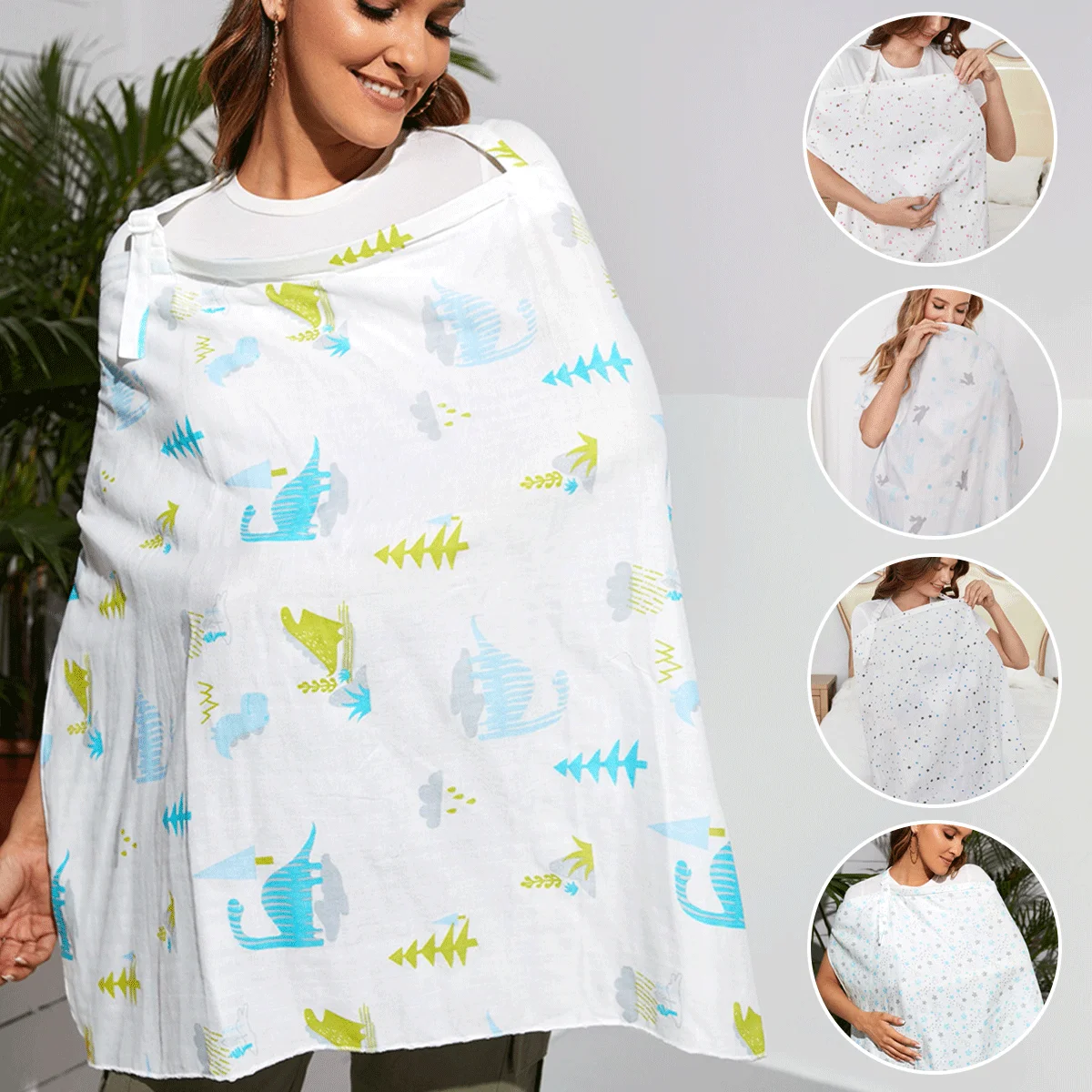 1 Pc Nursing Cover Cloth Outing Breastfeeding Cover Baby Feeding Nursing Covers Adjustable Privacy Breastfeeding Apron