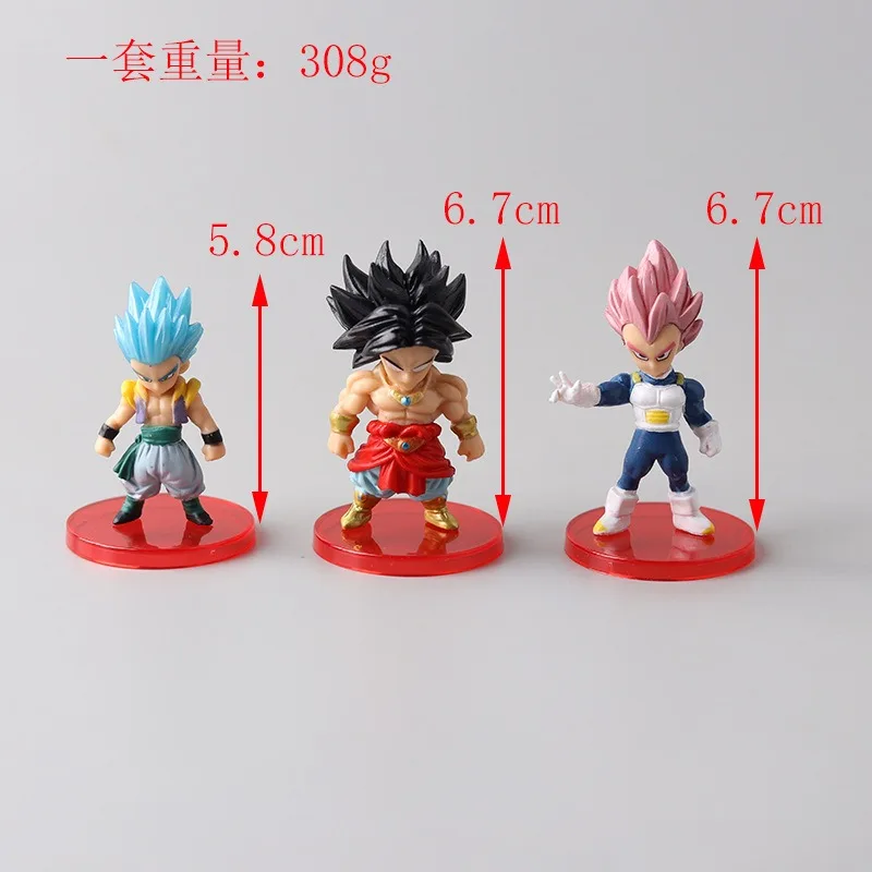 Dragon Ball Z Super Saiyan Son Goku Anime Figure Son Gohan Vegeta Broly Piccolo Majin Buu Set Action Figurine Model Toys Gift