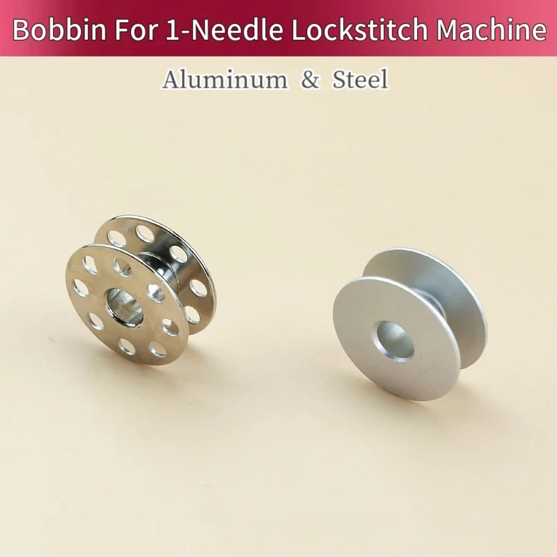 100 Stuks Aluminium Naaimachinebobbins – Plat En Schuin, Geschikt Voor Borduur- En Naaimachines (8,8 X 20,8 X 6 Mm)