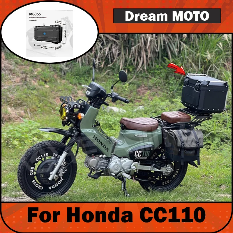 【Premium】For Honda CC110 quick-release side bag, shelf-mounted sliding tail frame, extendable rear seat, side storage compartmen