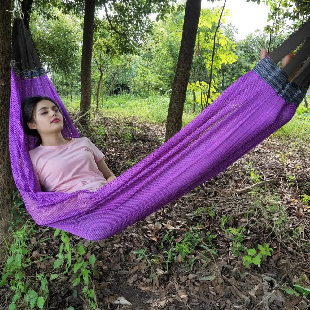 

Hammock Hammock with Carry Bag Portable Single Person Hammock for Camping Garden Breathable Mesh Swing for Patio
