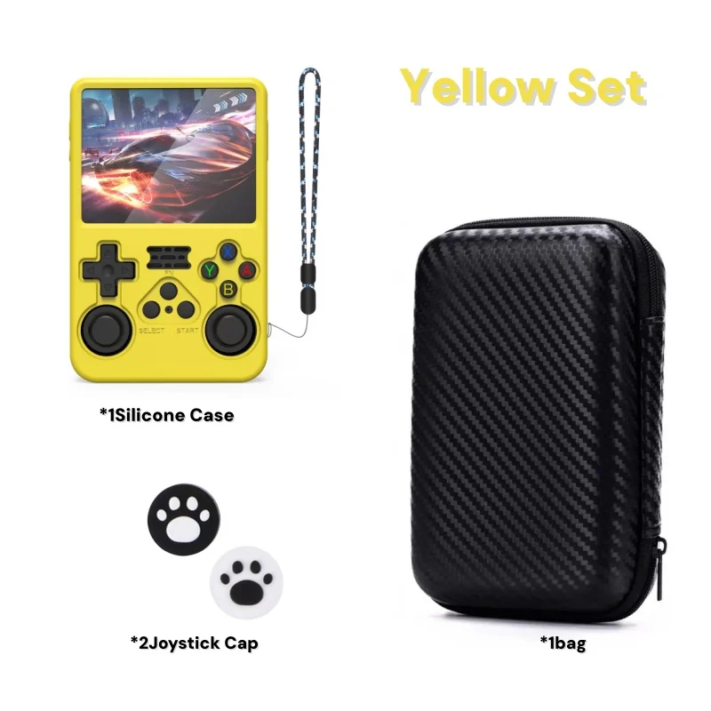 4 IN 1 for R36S Game Console Storage Bag &  Joystick Cap & Silicone Case for Game Accessories view 5