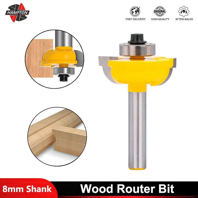 Milling Cutter 8mm Shank Architectural Molding Router Bit For Woodworking Tools Tenon Cutter