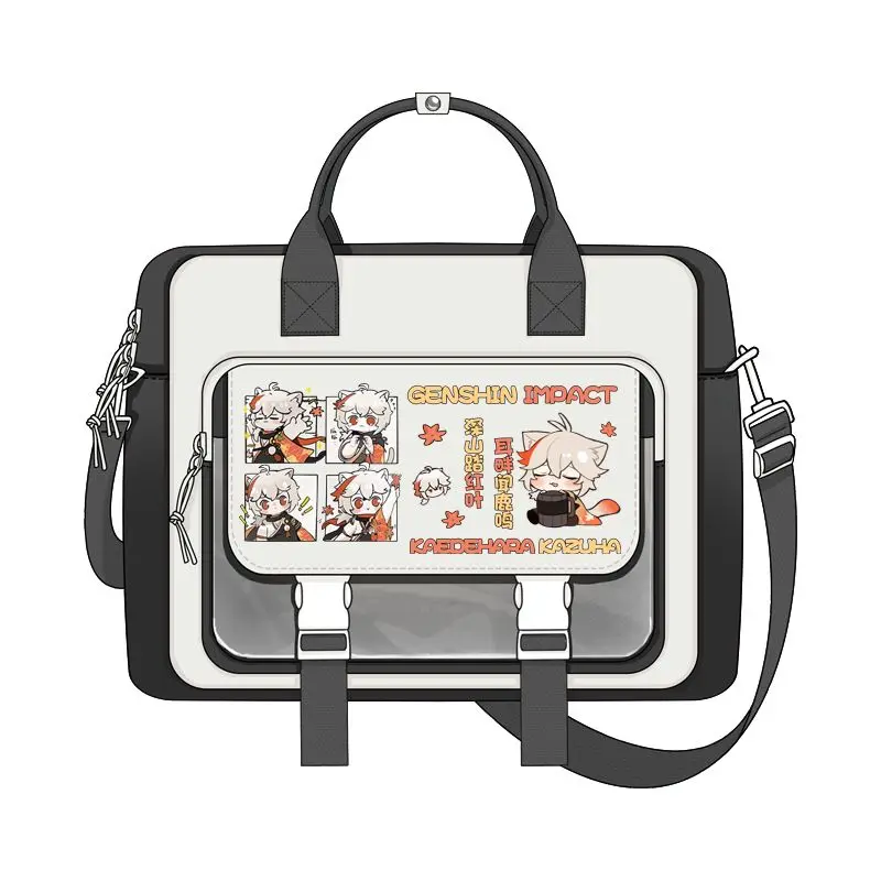 Genshin Impact niedlichen Q-Version Anime Umhängetasche Dual-Use-Rucksack Student große Kapazität Handtasche Tutorial Taschen