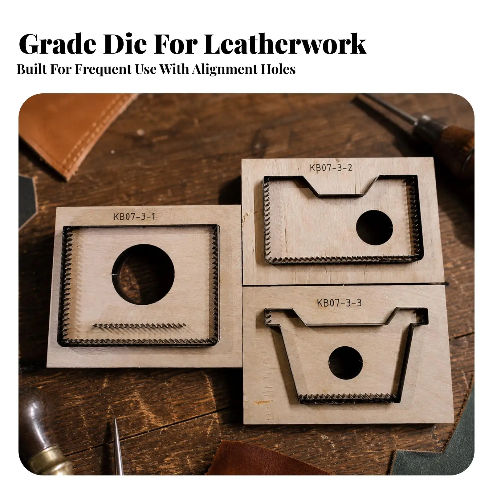 Craft Card Holder Die with Wooden Board | Clean Repeatable Cuts, Card Holder Cutting Dies, for Leathercraft