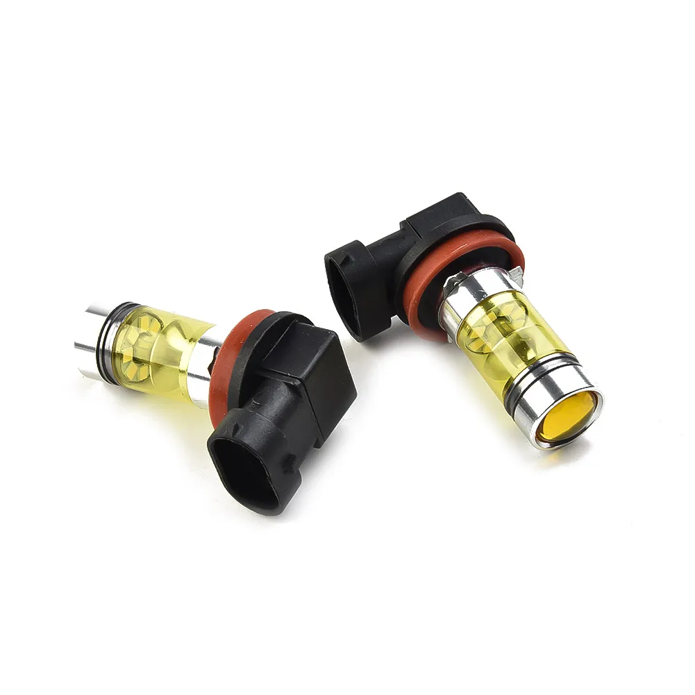 Bombillas antiniebla Bombillas Luz antiniebla 2 × 4300K Accesorio DC 12V-24V H11 H8 Piezas calientes 1500LM Reemplazo amarillo Super brillante