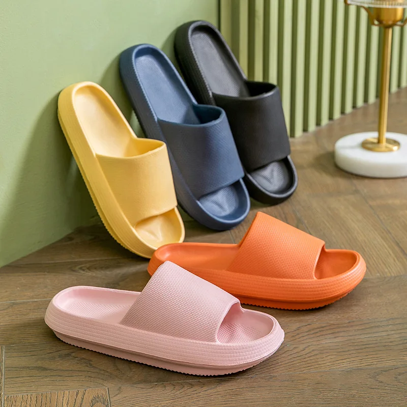 Summer Slippers Women Thick Sole Platform Slide Sandals Anti Slip Home Indoor Bathroom Outdoor Wear Flip Flops Footwear