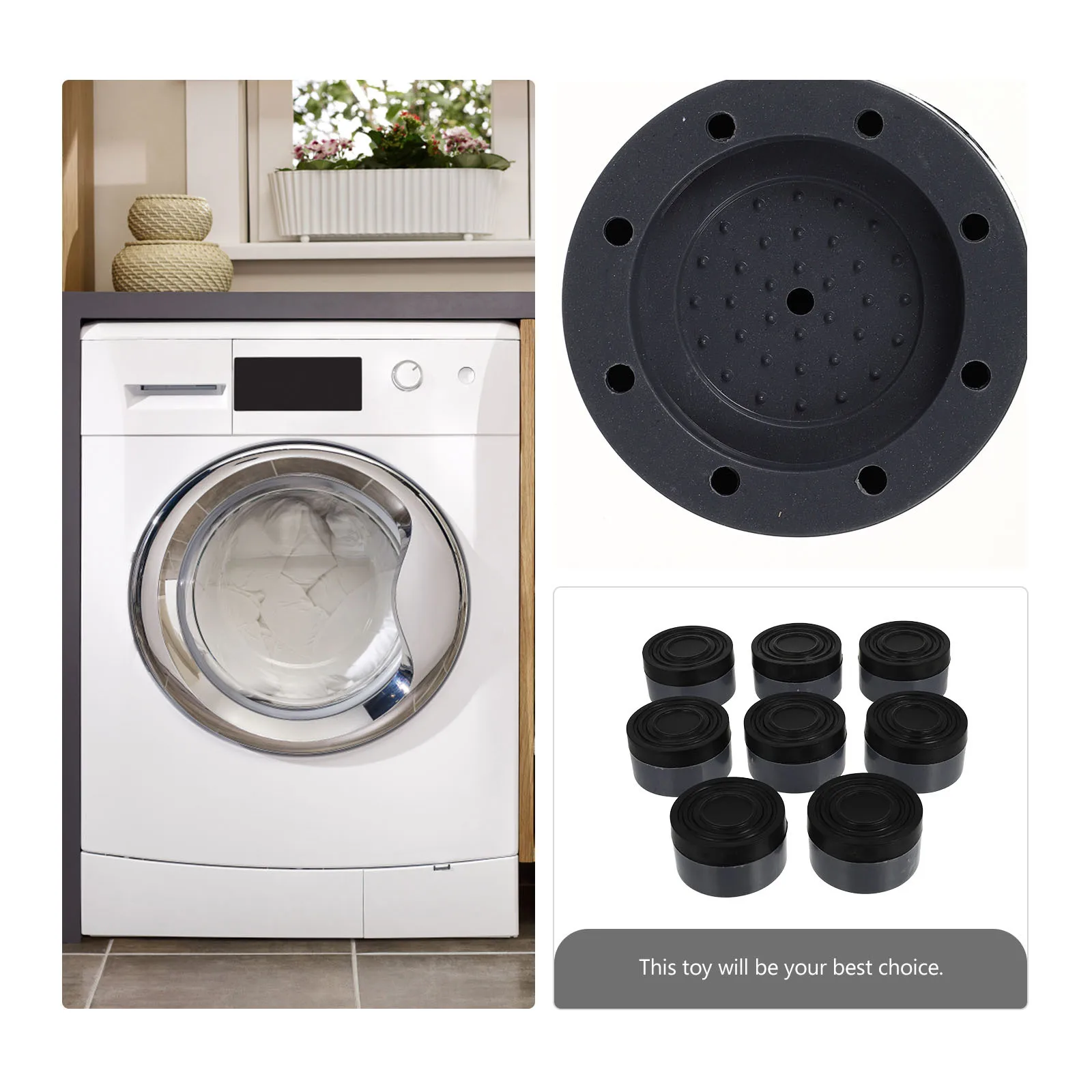 16 قطعة منصات الغسالة المضادة للانزلاق مثبت للصدمات لمجفف الثلاجة تعديل الارتفاع الأجهزة المنزلية #4