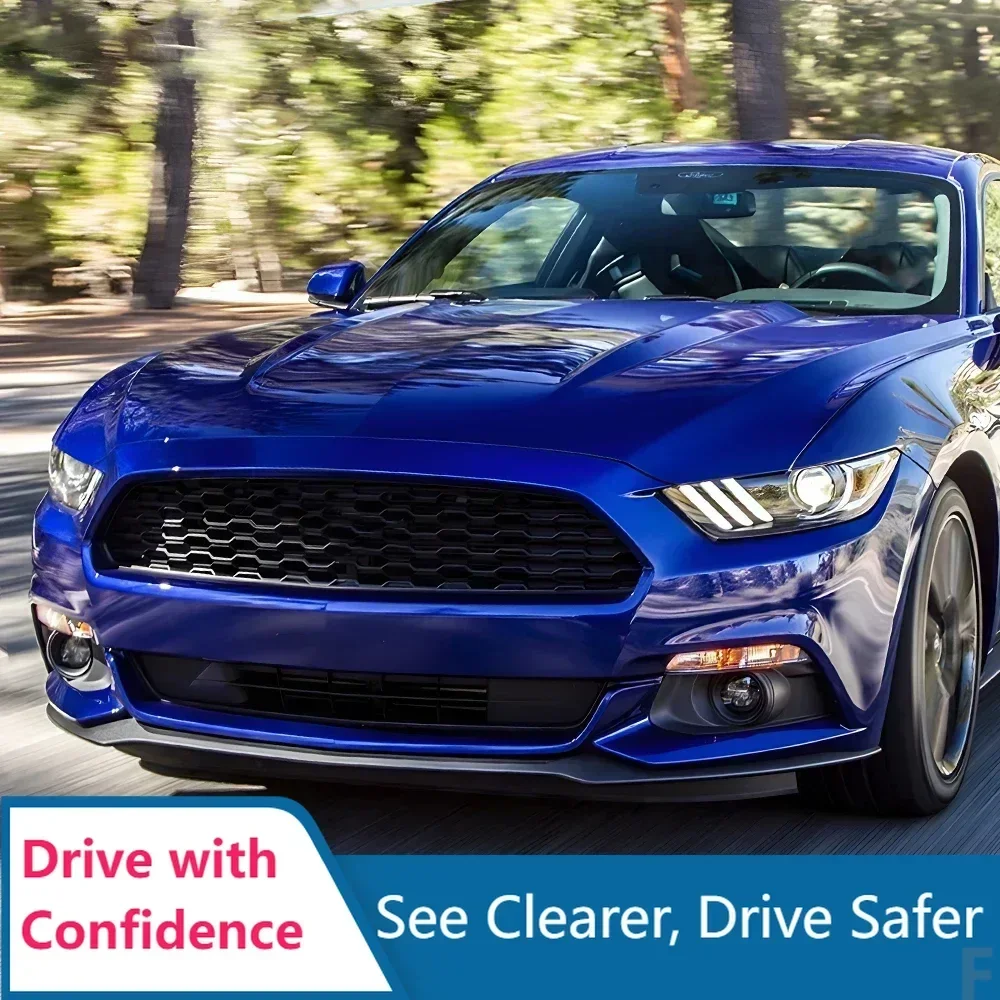 

Замена передних фонарей автомобиля Plug and Play для Ford Mustang 2015-2017, светодиодные автомобильные фары в сборе, аксессуары для линз проектора