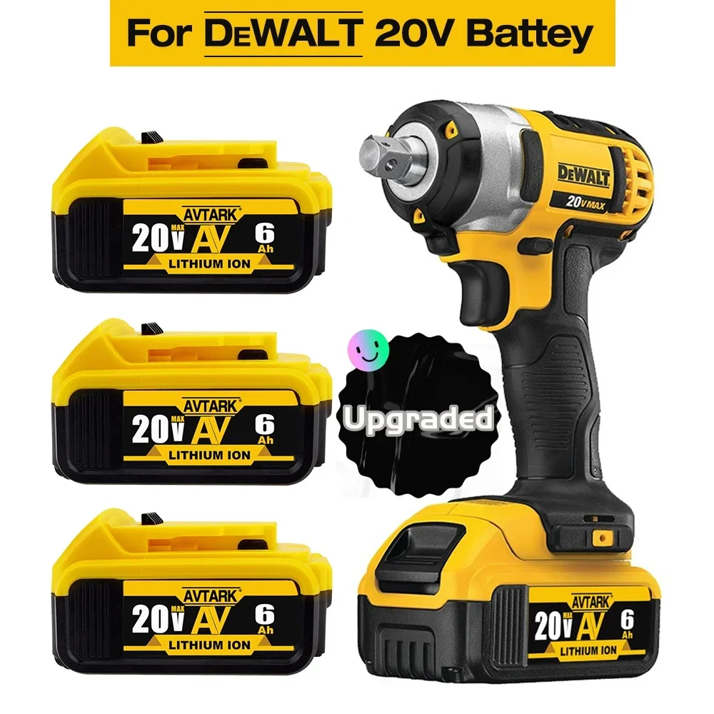 

Upgraded Long-lasting Rechargeable Batteries for DeWalt, DCB205 DCB201 DCB203 Battery Compatible, 20V 6.0Ah Li-ion Replacement