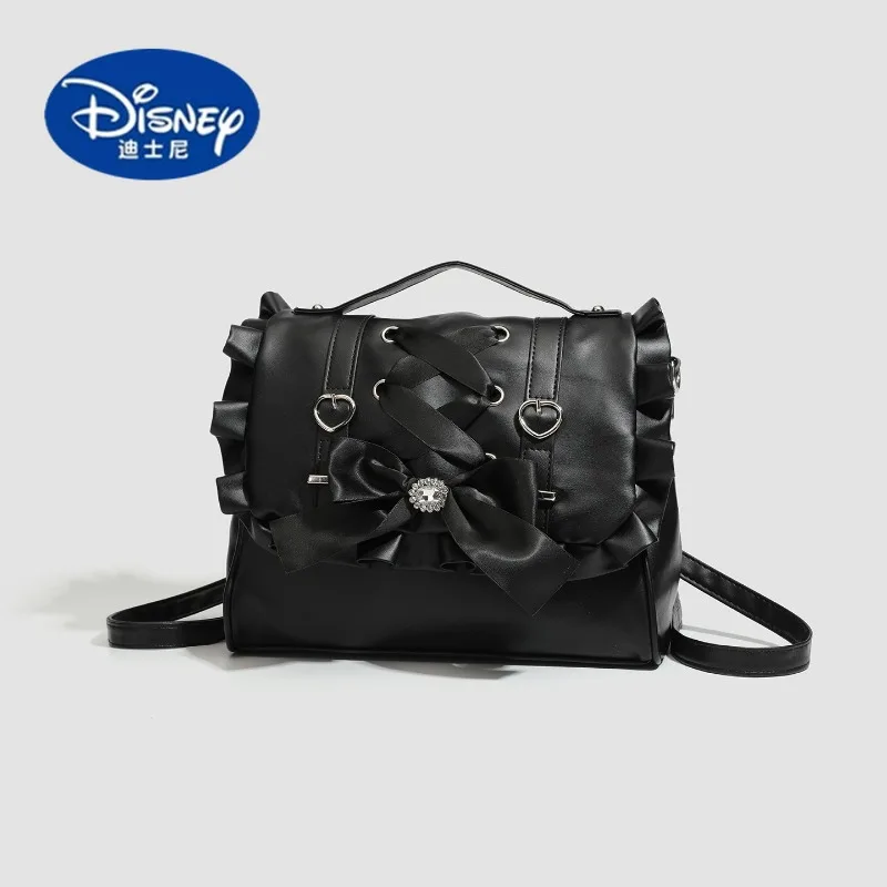 Disney Summer New Tote Bag verde menta - Borsa a mano leggera e versatile di grande capacità con dettagli a fiocco dolce per i pendolari casual