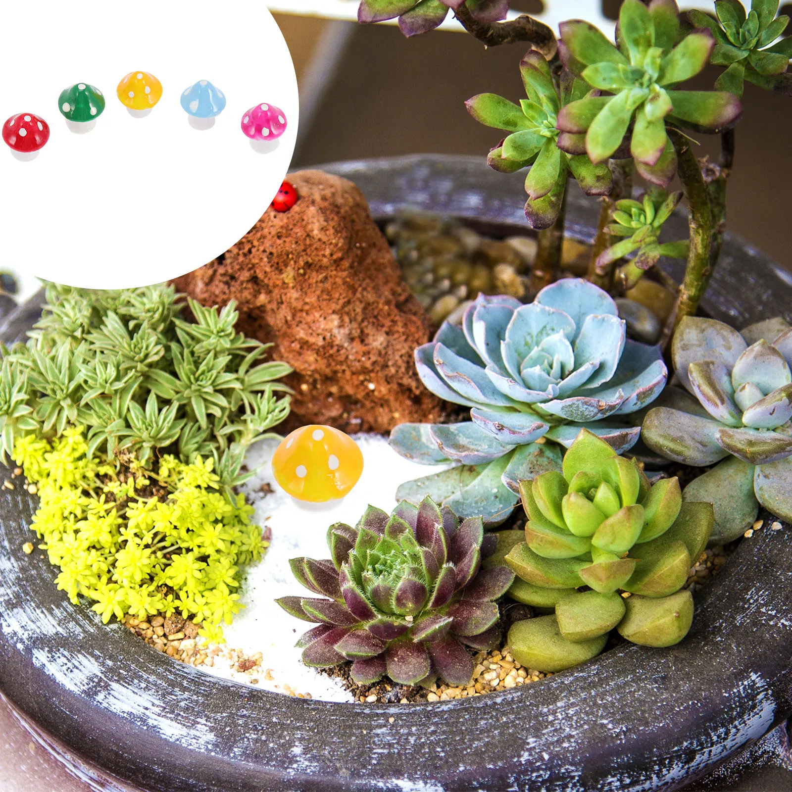 

30 шт. Декоративные садовые скульптуры из смолы в форме грибов, натуральный вид, очаровательный дизайн, для украшения уличных и внутренних пространств