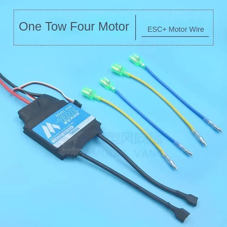Bidirectioneel Geborsteld Esc 12V-24V 960a Hoog Vermogen Geen Waterdichte Sleepnet Boot 997 Motor Esc T/Xt60 Plug 1 Tow1-4 Motoren