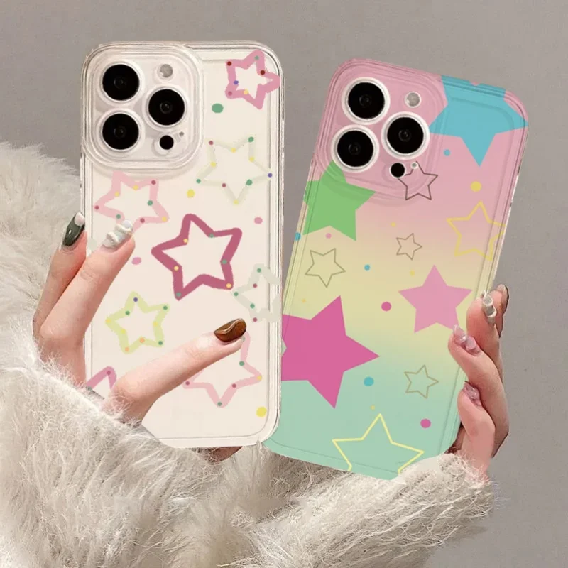 Casing Ponsel Pola Bintang Flash Lucu untuk Realme 9 9i 10 11 12 Pro Plus 3 5 Pro OPPO A1K A79 A93 A94 A73 A37 F7 F9 F11 Pro Sampul