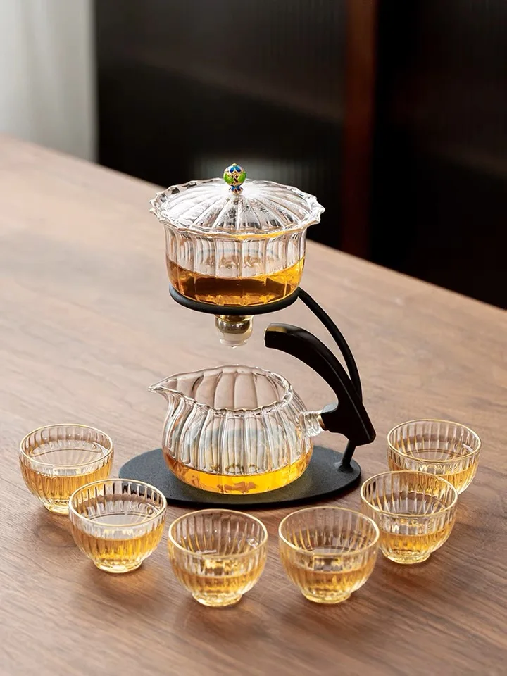 Creative Heat-resistant Teapot Glass Automatic Tea Making  Pu'er Scented Kung Fu tea Tea Set Infuser Drinking Tea Maker