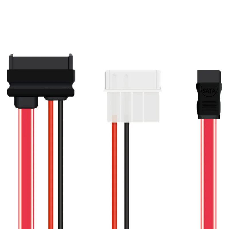 Solid State SSD Data Power Cable, 7 + 6 SATA, Grande 4Pin, X51R2R1