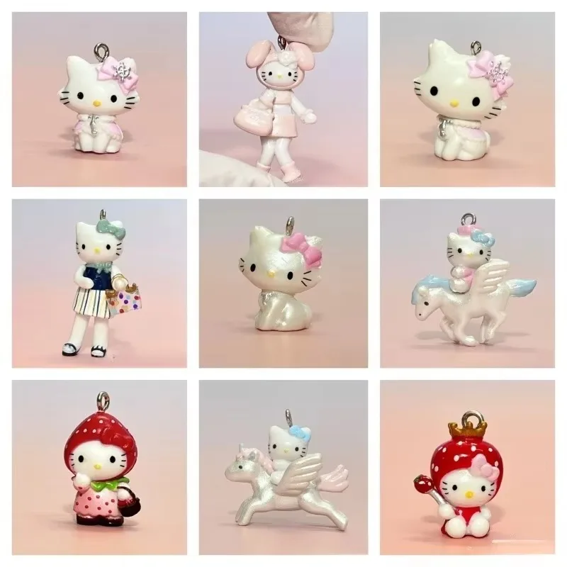 

Kawaii Hello Kitty Keychain Cute Cartoon Anime Zipper Mobile Hanging Decoration Desktop Accessories Girl Student Gift Wholesale