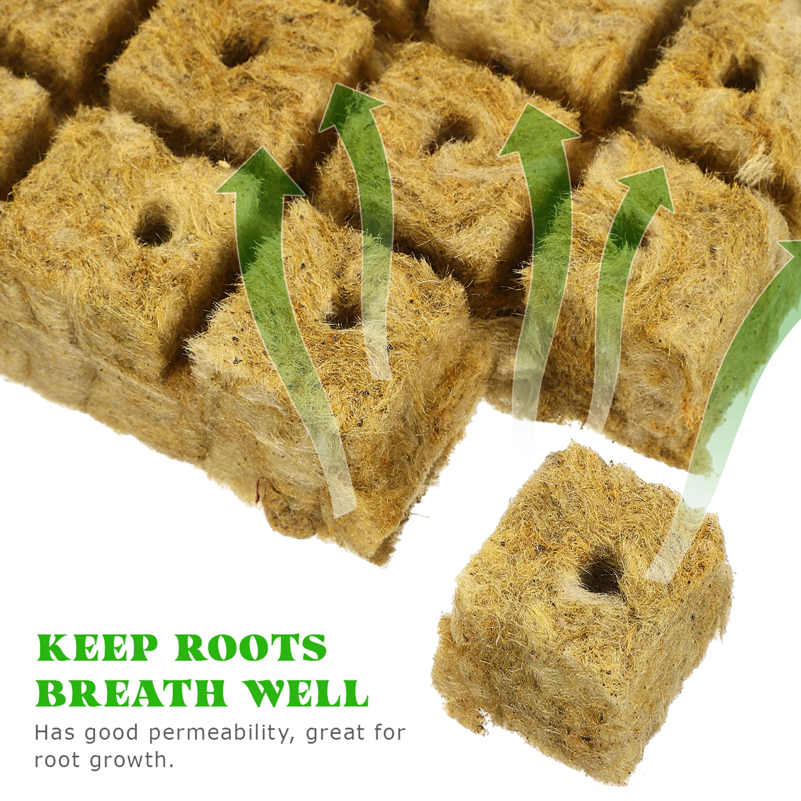 100 قطعة مكعبات نمو النبات للزراعة المائية ثقافة بدون تربة البذور بدءا امتصاص الماء العالي نفاذية الهواء إنبات سريع #3