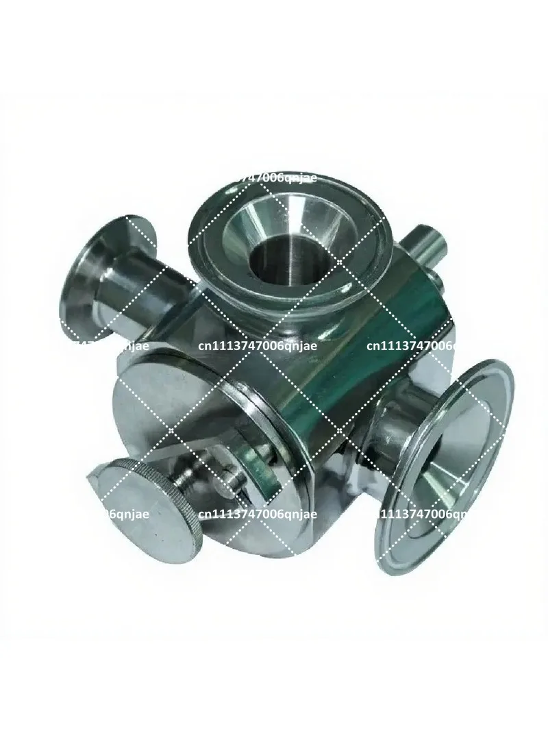 Paste Filling Machine Rotary Valve, Pneumatic Three-Way Sanitary Pipe Valve Fittings 304 Stainless Steel