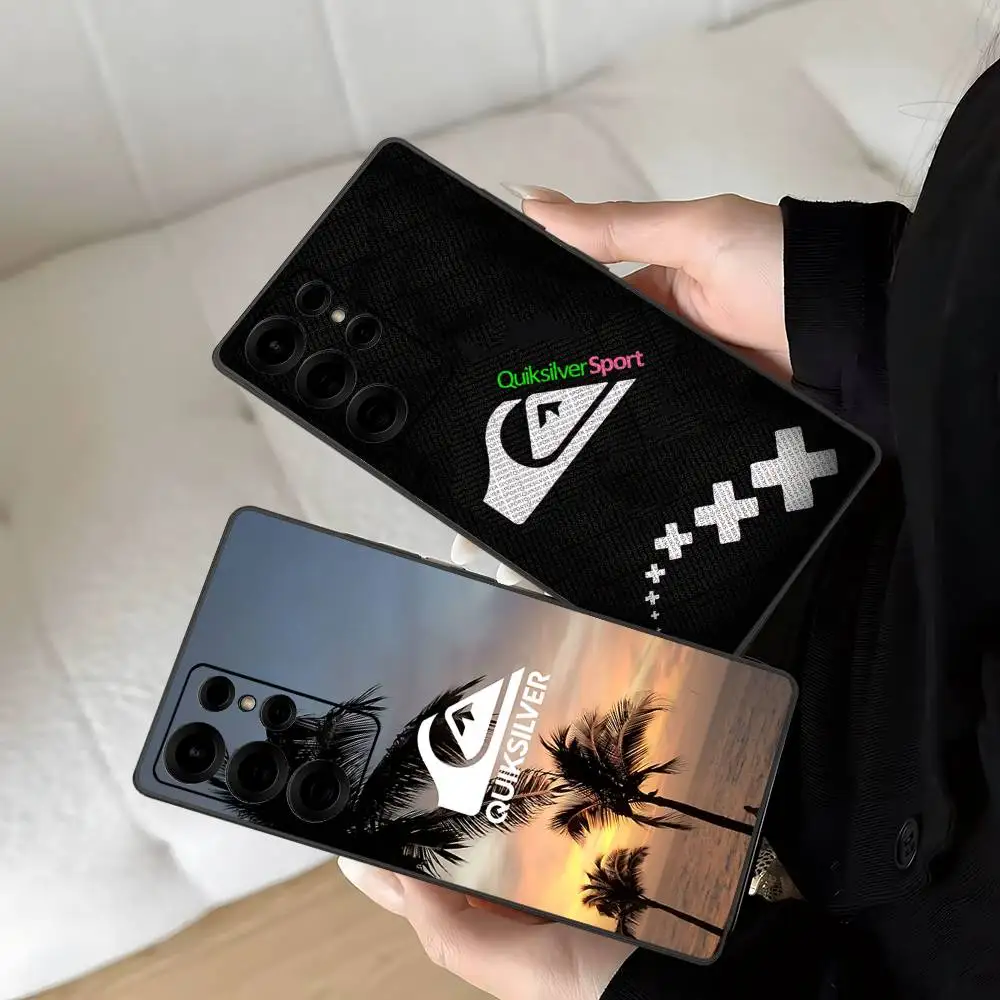 Q-QuiksilverS LOGO Phone Case For Samsung S 24 Fe 25 Ultra Plus 20 Lite 21 30 22 23 24 22 Ultra 5G Fundas