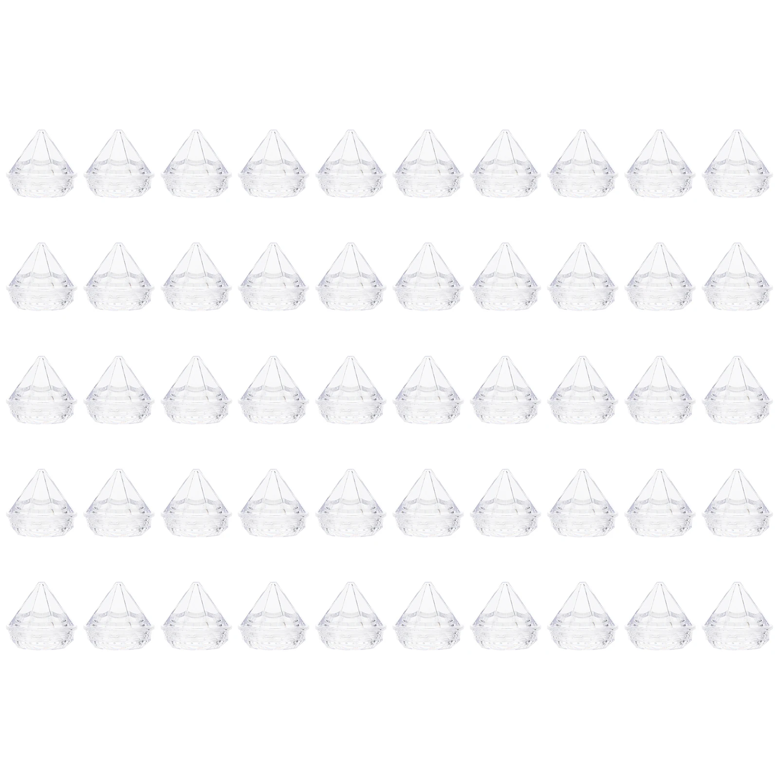 50 peças 5g sub garrafas caixas de creme com design de diamante para armazenamento de amostras de viagem à prova d'água compacto recarregável beleza