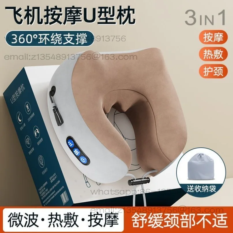 

Электрическая массажная U-образная подушка с подогревом, массажер для шеи, USB-порт