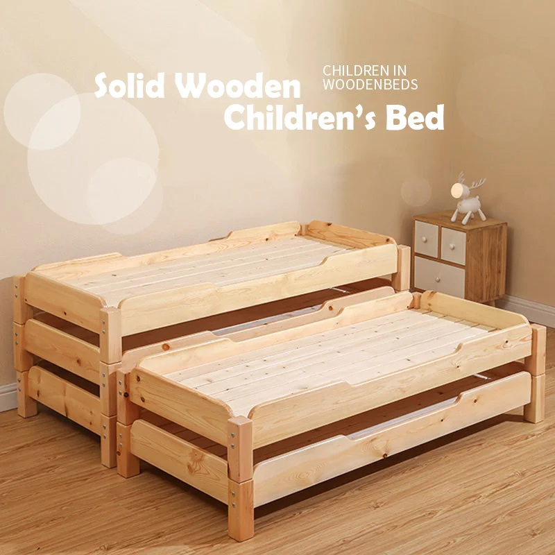 Tempat Tidur Tidur Siang TK Kayu Solid Lapis Tempat Tidur Anak Tempat Tidur Sekolah Dasar Tempat Tidur Bayi